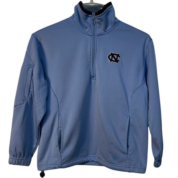 KnowWear Boys Quarter Zip UNC Long Sleeve Jacket with Elastic Cuffs Blue  M - Picture 1 of 10
